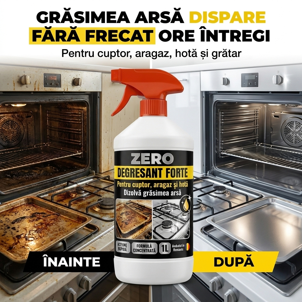 ZERO GRASIME™ — Soluție Puternică pentru Grăsime Arsă și Murdărie Greu de Curățat