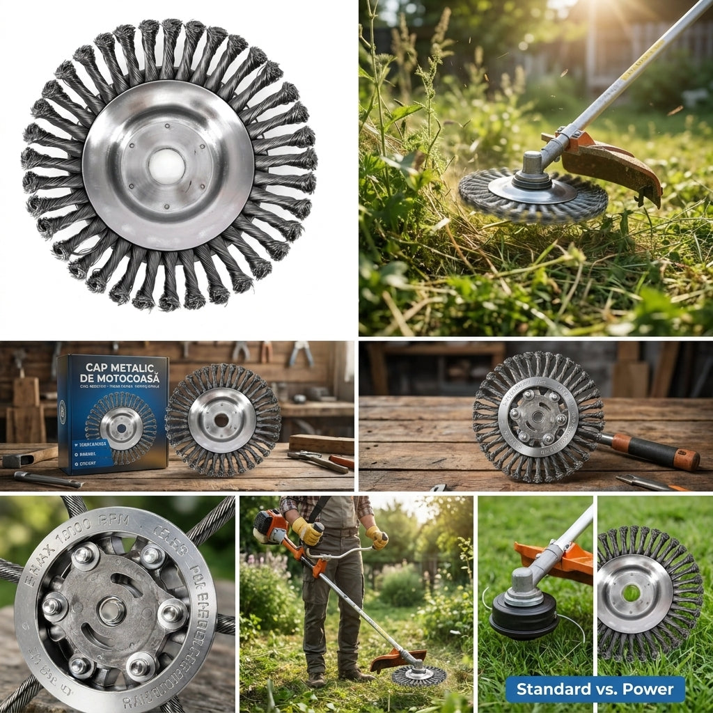Cap Metalic de Motocoasă Indestructibil