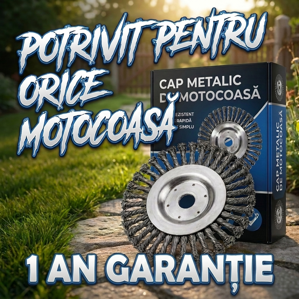 Cap Metalic de Motocoasă Indestructibil