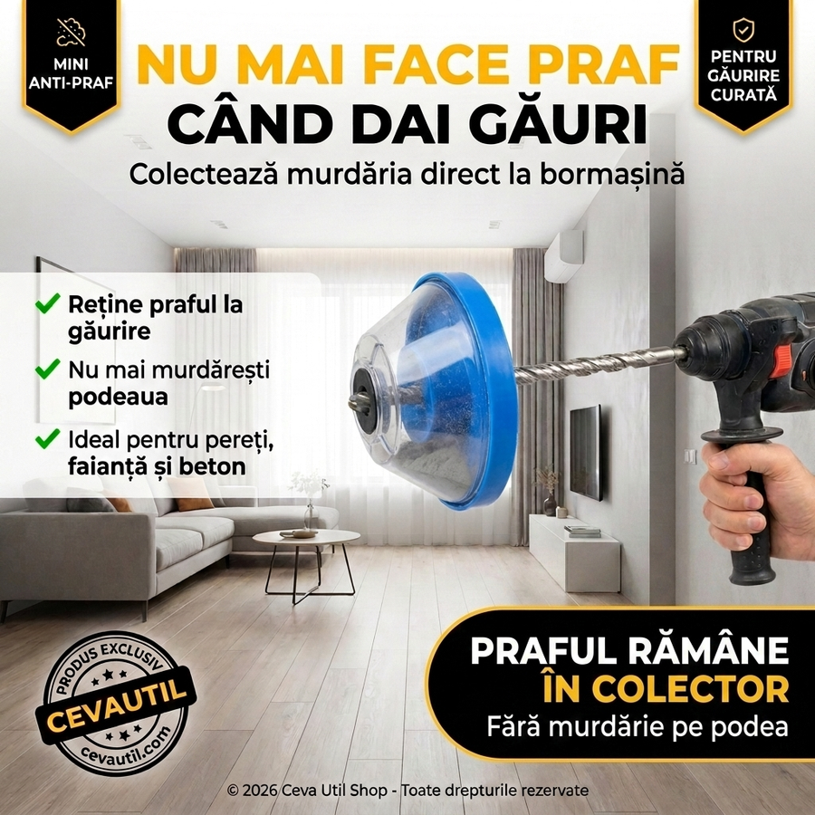 Nu Mai Face Praf Când Dai Găuri – Colector Anti-Praf pentru Bormașină