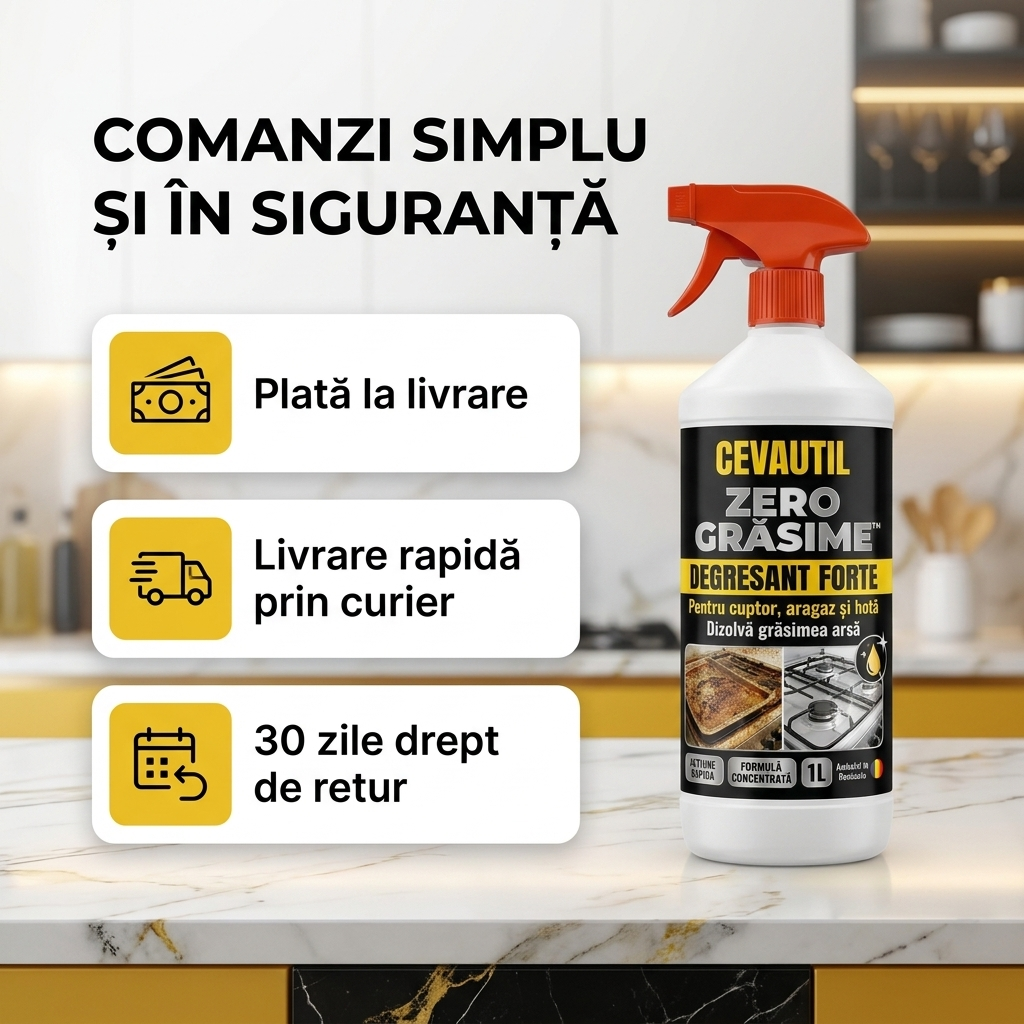 ZERO GRASIME™ — Soluție Puternică pentru Grăsime Arsă și Murdărie Greu de Curățat