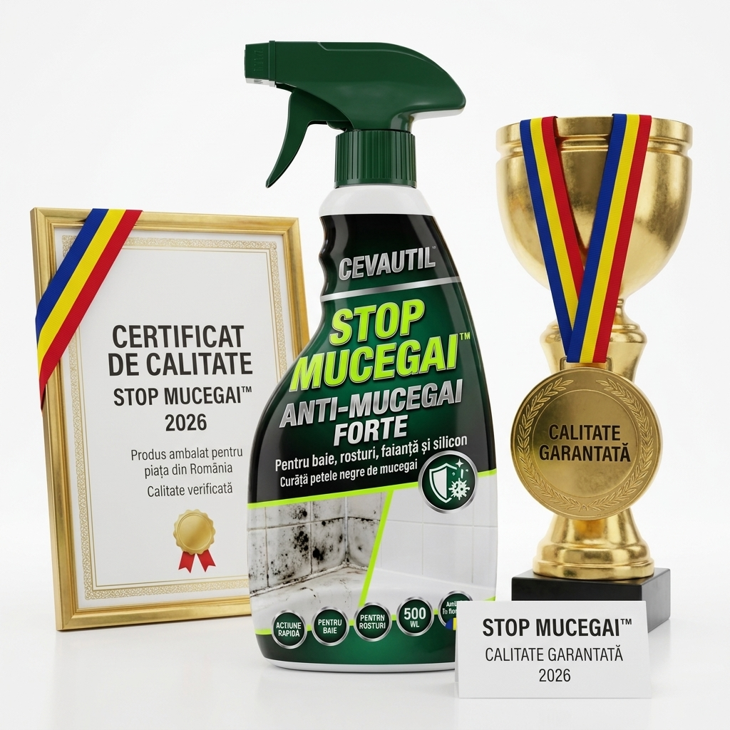 STOP MUCEGAI™ — Spray Anti-Mucegai pentru Baie, Rosturi și Silicon